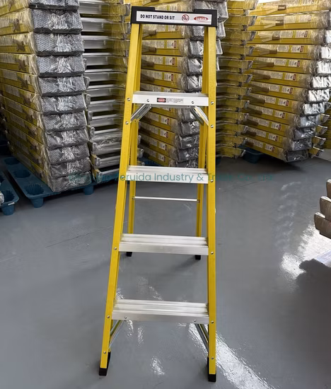 Factory Price Sell Folding Fiberglass Step Ladder